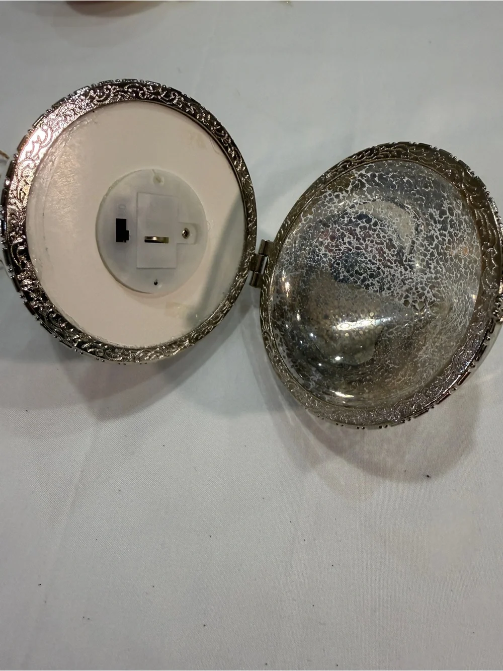 Lighted Glass Winter Snow Globe Diorama Ornament with Snowman & Christmas Tree